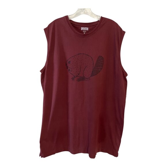 Duluth Trading Co. XL Sleeveless Beaver Graphic Shirt – Relaxed Fit Longtail T – - Picture 1 of 4